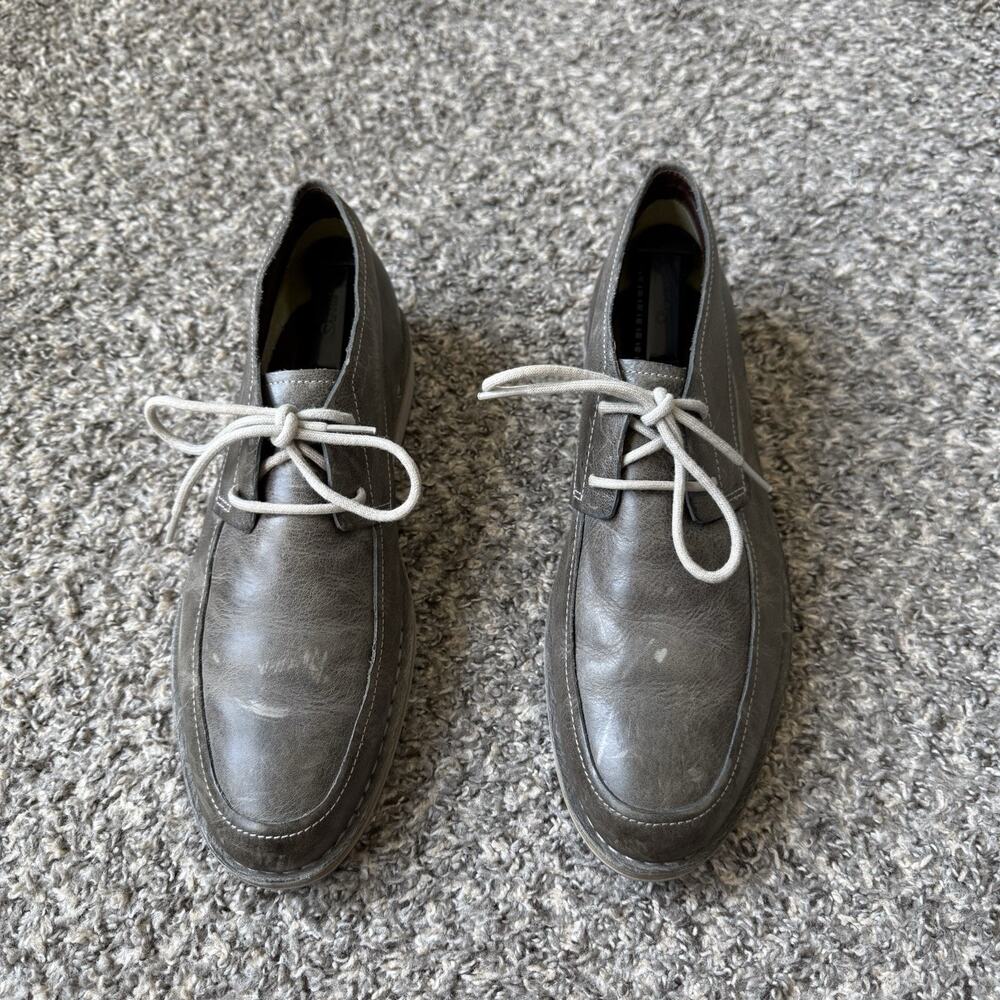 BCole Haan Oswego 2 Eye II Leather Plain Toe Oxfords Shoe 11 M Gray